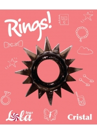 Чёрное эрекционное кольцо Rings Cristal - Lola Games - в Тамбове купить с доставкой
