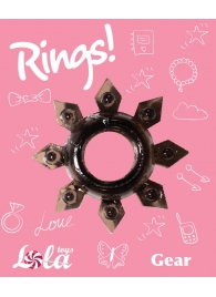 Чёрное эрекционное кольцо Rings Gear - Lola Games - в Тамбове купить с доставкой