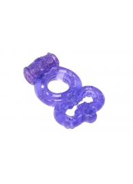 Фиолетовое эрекционное кольцо Rings Treadle с подхватом - Lola Games - в Тамбове купить с доставкой