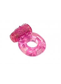 Розовое эрекционное кольцо с вибрацией Rings Axle-pin - Lola Games - в Тамбове купить с доставкой