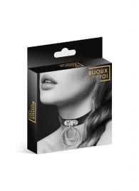 Черный чокер с двумя кольцами - Bijoux Pour Toi - купить с доставкой в Тамбове