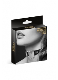 Чёрный чокер с кольцом в форме сердца - Bijoux Pour Toi - купить с доставкой в Тамбове