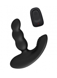 Черный силиконовый стимулятор простаты Levett Nitoc с пультом ДУ - Levett - в Тамбове купить с доставкой