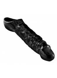 Чёрная увеличивающая насадка на член Mamba Cock Sheath Packaged - 16,5 см. - XR Brands - в Тамбове купить с доставкой