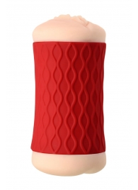 Двухсторонний мастурбатор JOS  NADIN в красном цилиндре - JOS - в Тамбове купить с доставкой