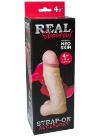 Реалистичная насадка с мошонкой REAL Standard - 15,5 см. - LOVETOY (А-Полимер) - купить с доставкой в Тамбове