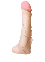 Реалистичная насадка с мошонкой REAL Standard - 18 см. - LOVETOY (А-Полимер) - купить с доставкой в Тамбове