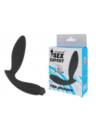 Чёрный вибростимулятор простаты Sex Expert Vibe Pleasure - Sex Expert - в Тамбове купить с доставкой