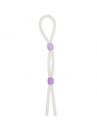 Прозрачное эрекционное кольцо-лассо SILICONE LASSO COCK RING DUAL BEADS - NMC - в Тамбове купить с доставкой