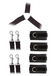 Комплект наручников и поножей LUXURIOUS BED RESTRAINT CUFF SET - Blush Novelties - купить с доставкой в Тамбове