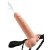 Телесный полый страпон с имитацией эякуляции 7.5  Hollow Squirting Strap-On with Balls Flesh - 21,6 см. - Pipedream - купить с доставкой в Тамбове
