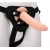 Телесный страпон на черных трусиках STRAP ON REAL DILDO - 20 см. - Dream Toys - купить с доставкой в Тамбове