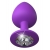 Фиолетовая анальная пробка со стразом Her Little Gem Large Plug - 9,5 см. - Pipedream - купить с доставкой в Тамбове