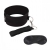 Черный ошейник с длинным поводком Collar and Leash Set - Lux Fetish - купить с доставкой в Тамбове