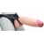 Телесный реалистичный фаллоимитатор на черных трусиках Real Big Strap-On - 34,5 см. - LOVETOY (А-Полимер) - купить с доставкой в Тамбове