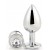 Серебристая анальная втулка с прозрачным кристаллом - 7,1 см. - Dream Toys - купить с доставкой в Тамбове