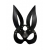 Черная кожаная маска зайки Miss Bunny - БДСМ Арсенал - купить с доставкой в Тамбове