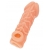 Телесная закрытая насадка с венками Cock Sleeve Size M - 15,6 см. - KOKOS - в Тамбове купить с доставкой