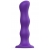 Фиолетовая насадка Strap-On-Me Dildo Geisha Balls size M - Strap-on-me - купить с доставкой в Тамбове