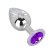 Большой плаг из стали с фиолетовым кристаллом Violet Dream - 9,5 см. - Erotic Fantasy - купить с доставкой в Тамбове