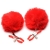 Красные зажимы на соски с помпонами Pom Pom - XR Brands - купить с доставкой в Тамбове
