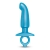 Голубая анальная пробка для массажа простаты Hither Silicone Prostate Plug - 14,3 см. - b-Vibe - в Тамбове купить с доставкой