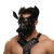 Черная кожаная маска «Собака» - Crazy Handmade - купить с доставкой в Тамбове