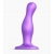 Фиолетовая насадка Strap-On-Me Dildo Plug Curvy size M - Strap-on-me - купить с доставкой в Тамбове