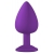 Большая фиолетовая анальная пробка Emotions Cutie Large с голубым кристаллом - 10 см. - Lola Games - купить с доставкой в Тамбове