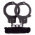 Чёрные наручники из листового металла в комплекте с веревкой BONDX METAL CUFFS LOVE ROPE SET - Dream Toys - купить с доставкой в Тамбове