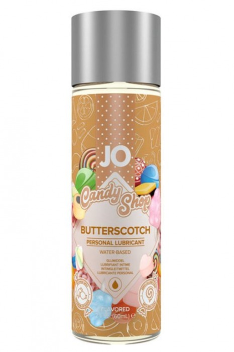 Смазка на водной основе Candy Shop Butterscotch с ароматом ирисок - 60 мл. - System JO - купить с доставкой в Тамбове