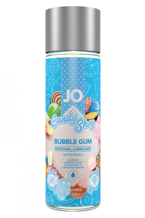 Смазка на водной основе Candy Shop Bubblegum с ароматом жвачки - 60 мл. - System JO - купить с доставкой в Тамбове