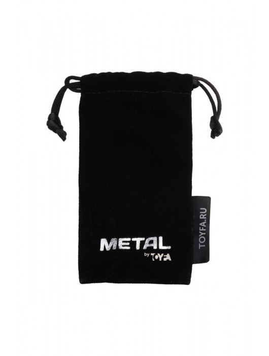 Серебристая коническая анальная пробка с красным кристаллом - 8 см. - ToyFa - купить с доставкой в Тамбове