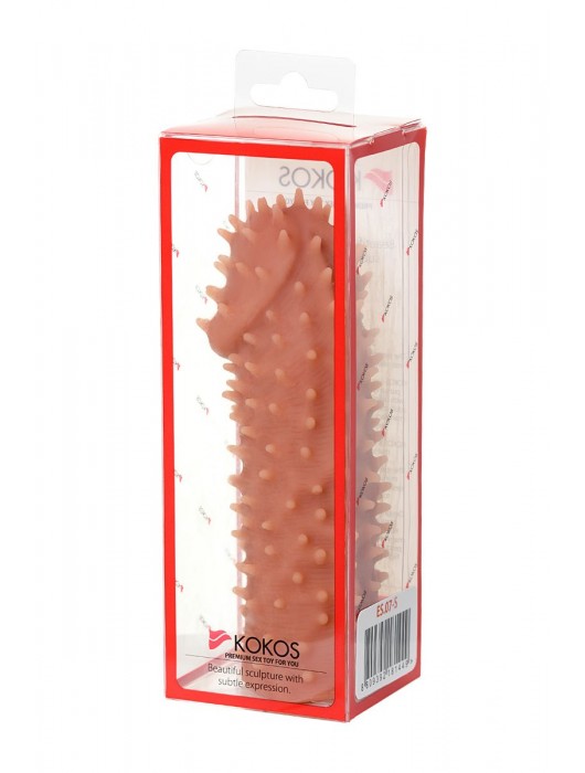 Телесная реалистичная насадка KOKOS Extreme Sleeve 07 с дополнительной стимуляцией - 12,7 см. - KOKOS - в Тамбове купить с доставкой