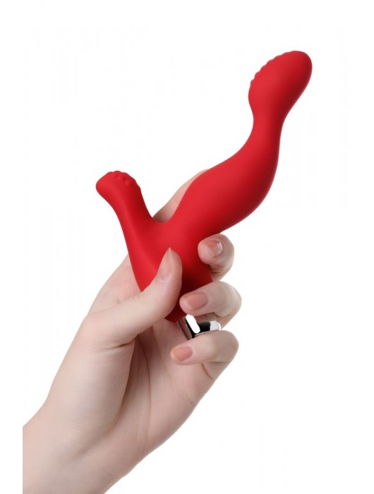 Красный силиконовый вибростимулятор простаты Proman - 12,5 см. - ToyFa - в Тамбове купить с доставкой