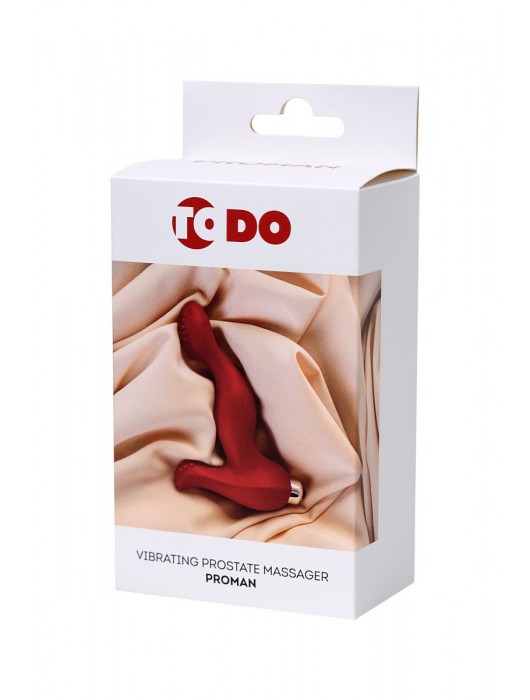 Красный силиконовый вибростимулятор простаты Proman - 12,5 см. - ToyFa - в Тамбове купить с доставкой