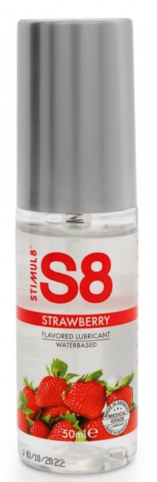 Лубрикант S8 Flavored Lube со вкусом клубники - 50 мл. - Stimul8 - купить с доставкой в Тамбове