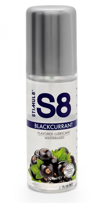 Смазка на водной основе S8 Flavored Lube со вкусом черной смородины - 125 мл. - Stimul8 - купить с доставкой в Тамбове