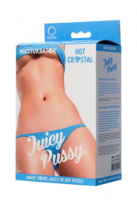 Прозрачный реалистичный мастурбатор Juicy Pussy Hot Crystal - ToyFa - в Тамбове купить с доставкой