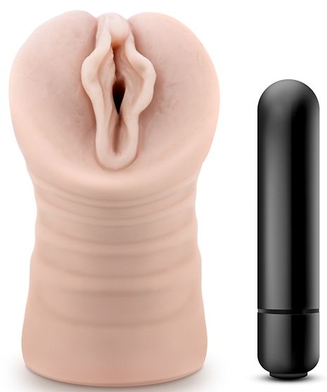 Телесный мастурбатор-вагина с вибропулей Ashley - Blush Novelties - в Тамбове купить с доставкой