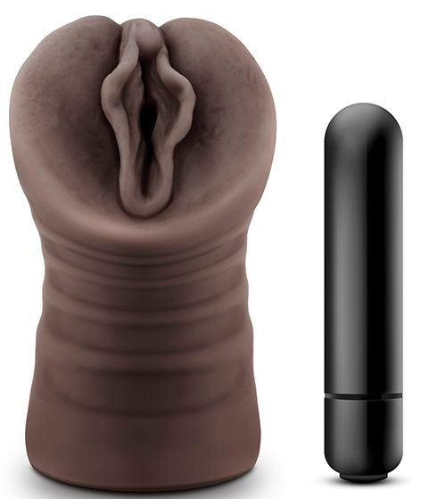 Коричневый мастурбатор-вагина Alexis - Blush Novelties - в Тамбове купить с доставкой