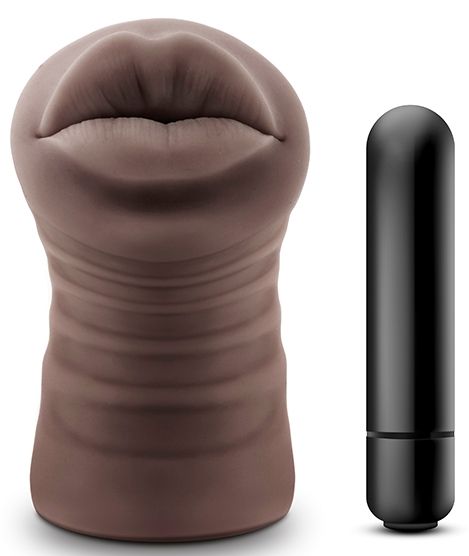 Коричневый мастурбатор-ротик Renee - Blush Novelties - в Тамбове купить с доставкой