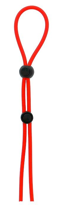 Красное лассо на пенис с двумя бусинами STRETCHY LASSO CAGE - Dream Toys - в Тамбове купить с доставкой