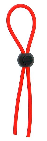 Красное эрекционное лассо с одной бусиной-утяжкой STRETCHY THIN LASSO - Dream Toys - в Тамбове купить с доставкой