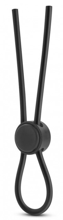Черное силиконовое лассо на пенис SILICONE LOOP COCK RING - Blush Novelties - в Тамбове купить с доставкой