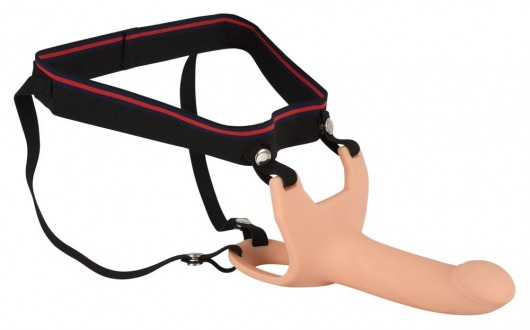 Силиконовый полый страпон на ремнях Silicone Strap-on - 16 см. - Orion - купить с доставкой в Тамбове