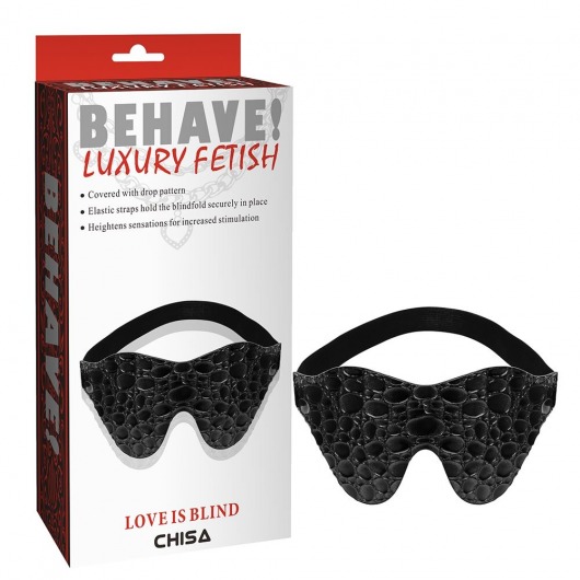 Черная маска на глаза Behave - Chisa - купить с доставкой в Тамбове