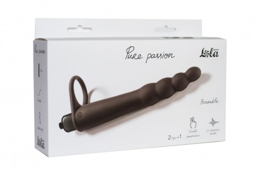 Черная вибронасадка для двойного проникновения Bramble - 16,5 см. - Lola Games - купить с доставкой в Тамбове