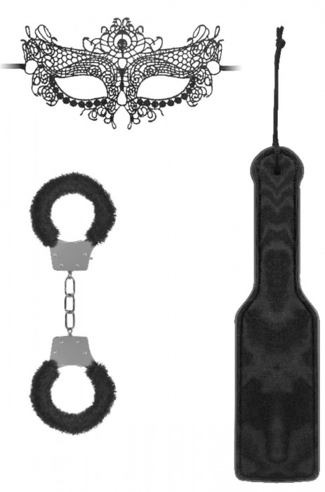 Черный игровой набор Introductory Bondage Kit №4 - Shots Media BV - купить с доставкой в Тамбове