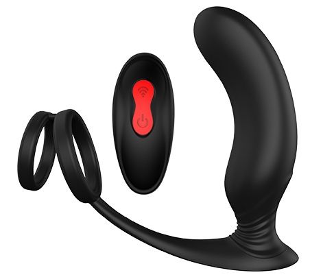 Черный массажер простаты REMOTE P-PLEASER - Dream Toys - в Тамбове купить с доставкой